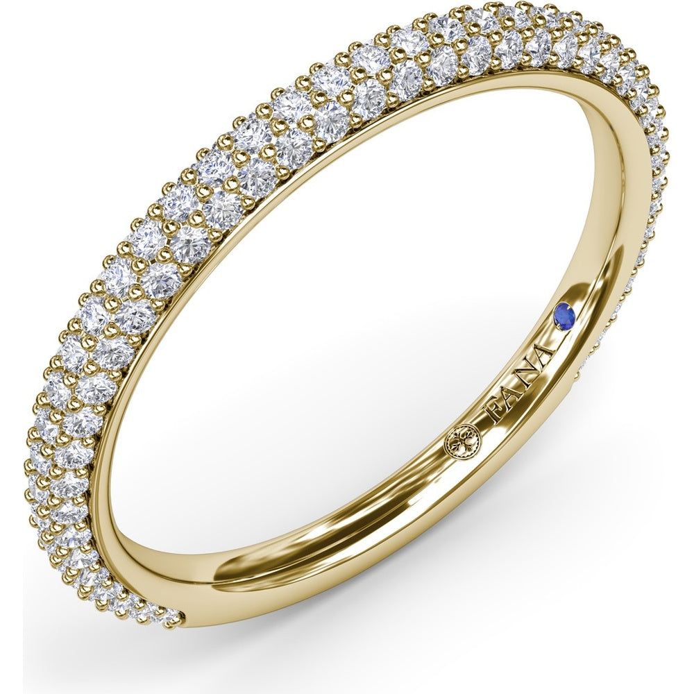 Pavé Set Round Diamond Wedding Band by Fana - 0.57 Carat Total Diamond Weight