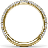 Pavé Set Round Diamond Wedding Band by Fana - 0.57 Carat Total Diamond Weight