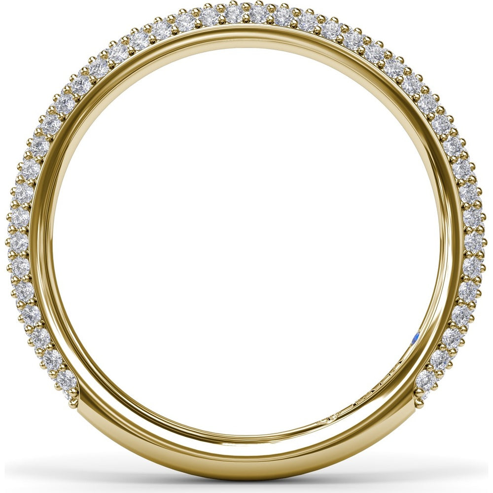 Pavé Set Round Diamond Wedding Band by Fana - 0.57 Carat Total Diamond Weight