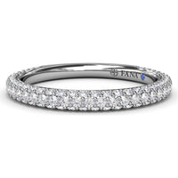 Pavé Set Round Diamond Wedding Band by Fana - 0.81 Carat Total Diamond Weight