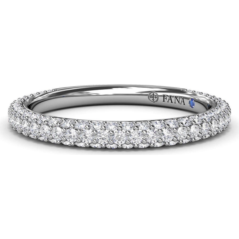 Pavé Set Round Diamond Wedding Band by Fana - 0.81 Carat Total Diamond Weight