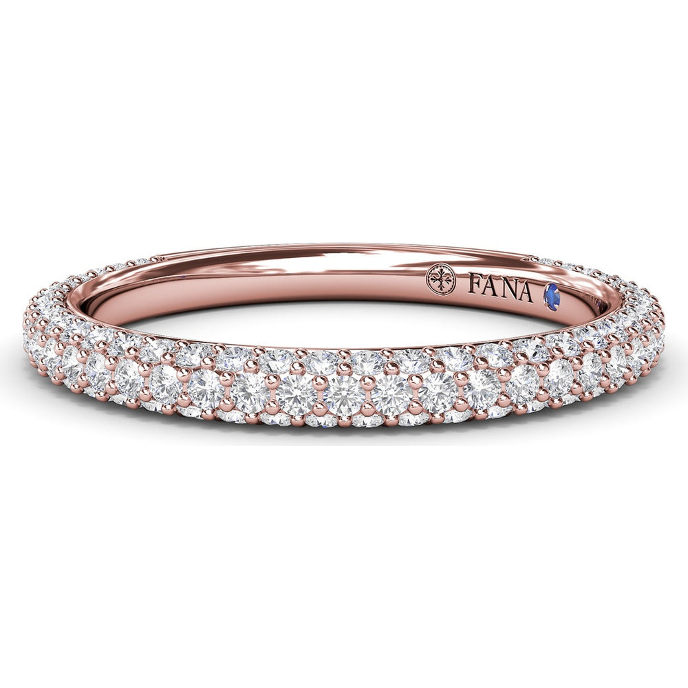 Pavé Set Round Diamond Wedding Band by Fana - 0.81 Carat Total Diamond Weight