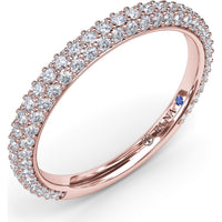Pavé Set Round Diamond Wedding Band by Fana - 0.81 Carat Total Diamond Weight