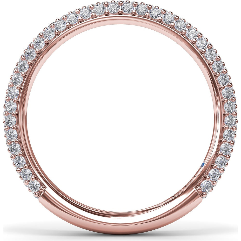 Pavé Set Round Diamond Wedding Band by Fana - 0.81 Carat Total Diamond Weight