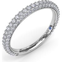 Pavé Set Round Diamond Wedding Band by Fana - 0.81 Carat Total Diamond Weight