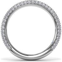 Pavé Set Round Diamond Wedding Band by Fana - 0.81 Carat Total Diamond Weight