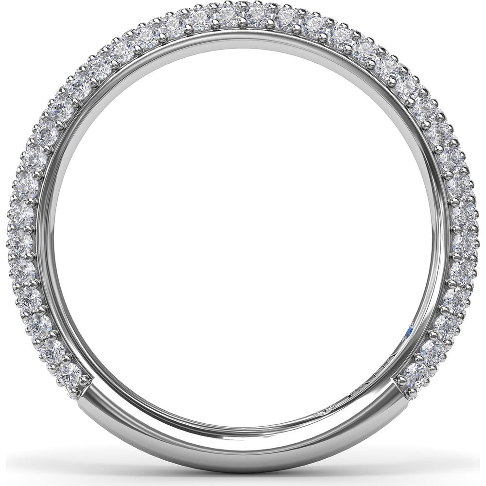 Pavé Set Round Diamond Wedding Band by Fana - 0.81 Carat Total Diamond Weight