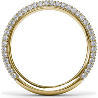 Pavé Set Round Diamond Wedding Band by Fana - 0.81 Carat Total Diamond Weight