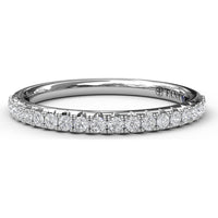 Pavé Set Round Diamond Wedding Band with 0.26 Carat Total Diamond Weight by Fana