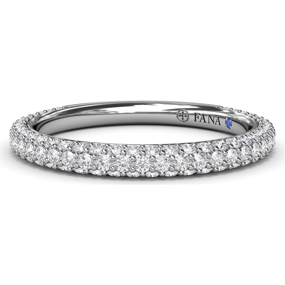 Pavé Wedding Band with Round Diamonds by Fana - 0.81 Carat Total Diamond Weight