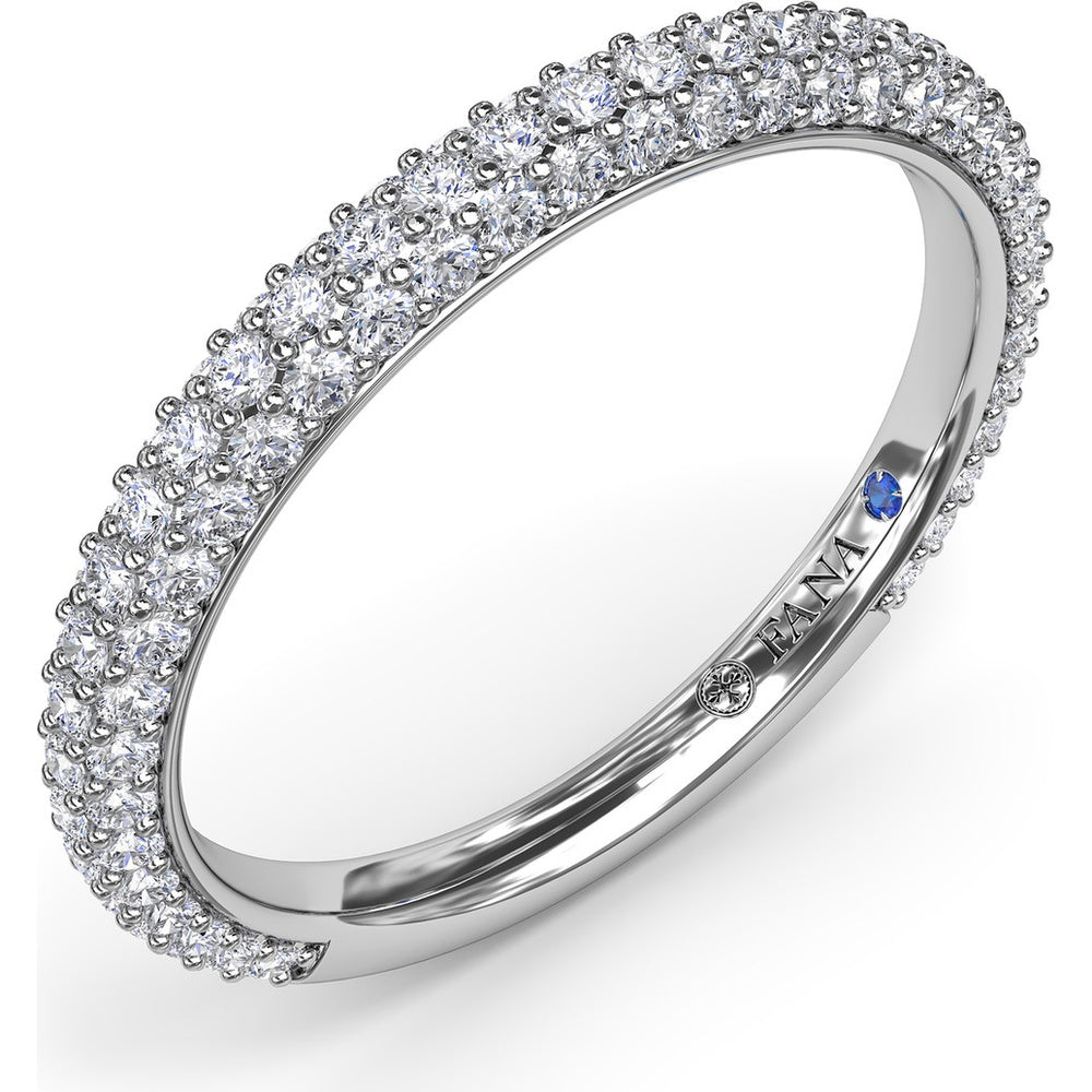 Pavé Wedding Band with Round Diamonds by Fana - 0.81 Carat Total Diamond Weight