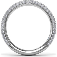 Pavé Wedding Band with Round Diamonds by Fana - 0.81 Carat Total Diamond Weight