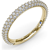 Pavé Wedding Band with Round Diamonds by Fana - 0.81 Carat Total Diamond Weight