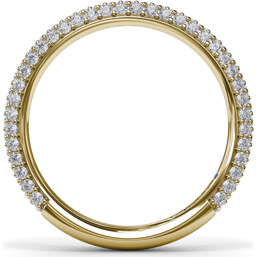 Pavé Wedding Band with Round Diamonds by Fana - 0.81 Carat Total Diamond Weight