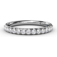 Pavilion Set Diamond Wedding Band with Shared-Prong Round Diamonds by Fana - 0.34 Carat Total Diamond Weight