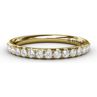 Pavilion Set Diamond Wedding Band with Shared-Prong Round Diamonds by Fana - 0.34 Carat Total Diamond Weight