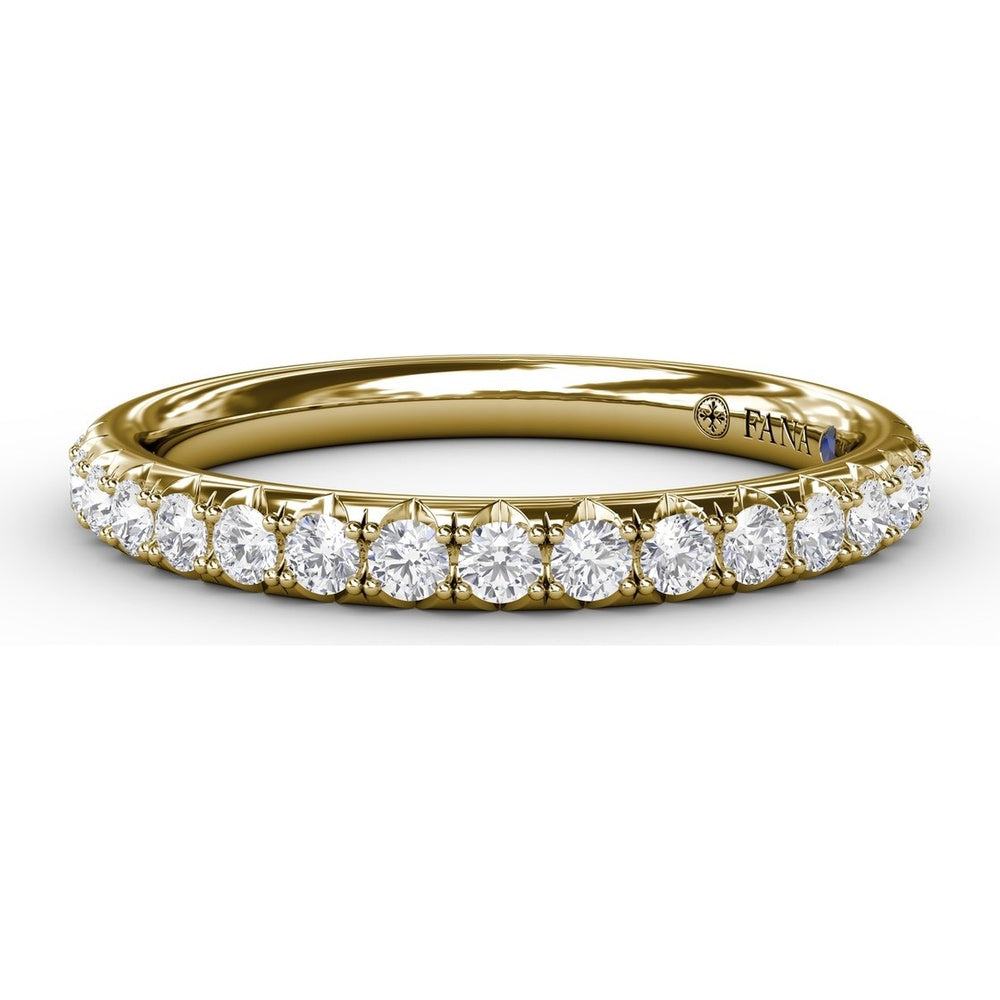 Pavilion Set Diamond Wedding Band with Shared-Prong Round Diamonds by Fana - 0.34 Carat Total Diamond Weight