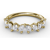 Pear Cluster Diamond Ring with Prong Set Diamonds by Fana - 0.84 Carat Total Diamond Weight