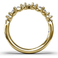 Pear Cluster Diamond Ring with Prong Set Diamonds by Fana - 0.84 Carat Total Diamond Weight