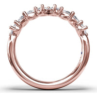 Pear Cluster Diamond Ring with Prong Set Diamonds by Fana - 0.84 Carat Total Diamond Weight