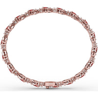 Pear-Shaped Ruby and Diamond Halo Bracelet by Fana - 7.92 Carat Total Gemstone Weight