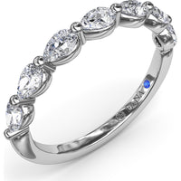 Perfectionist Pear Diamond Wedding Band by Fana - 0.63 Carat Total Diamond Weight