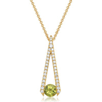 Peridot and Diamond Omakase Necklace in 18K Yellow Gold by Charles Krypell