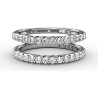 Petite Diamond Insert Ring with Shared-Prong Round Diamonds by Fana - 0.68 Carat Total Diamond Weight