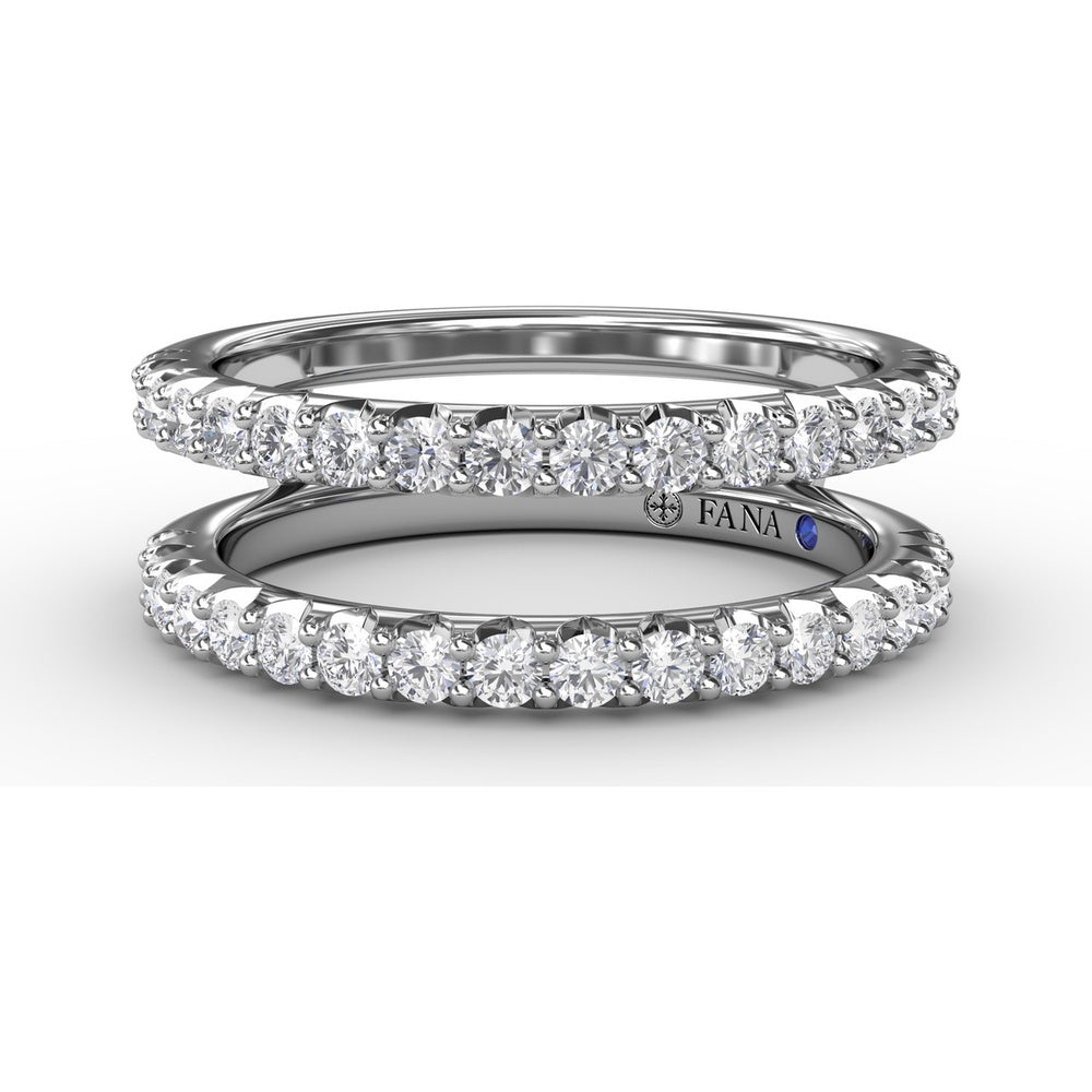 Petite Diamond Insert Ring with Shared-Prong Round Diamonds by Fana - 0.68 Carat Total Diamond Weight