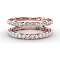 Petite Diamond Insert Ring with Shared-Prong Round Diamonds by Fana - 0.68 Carat Total Diamond Weight