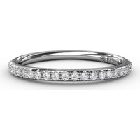 Petite Diamond Wedding Band with Shared-Prong Set Round Diamonds by Fana - 0.25 Carat Total Diamond Weight
