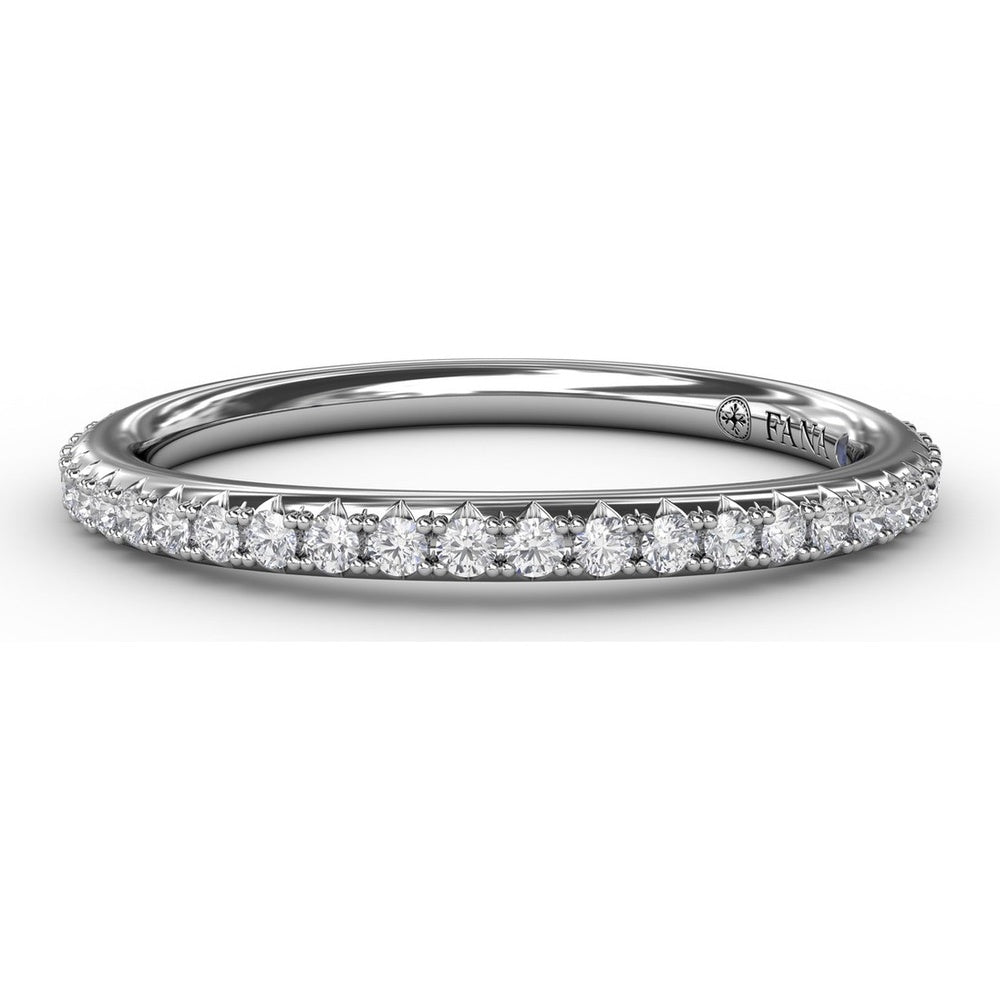 Petite Diamond Wedding Band with Shared-Prong Set Round Diamonds by Fana - 0.25 Carat Total Diamond Weight