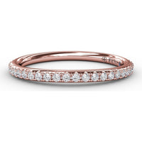 Petite Diamond Wedding Band with Shared-Prong Set Round Diamonds by Fana - 0.25 Carat Total Diamond Weight