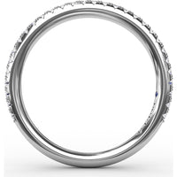 Petite Diamond Wedding Band with Shared-Prong Set Round Diamonds by Fana - 0.25 Carat Total Diamond Weight