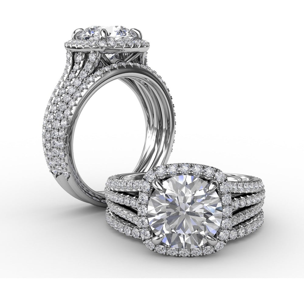 Petite Diamond Wedding Band with Shared-Prong Set Round Diamonds by Fana - 0.25 Carat Total Diamond Weight
