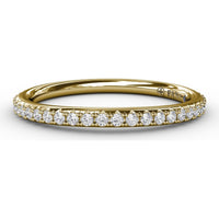 Petite Diamond Wedding Band with Shared-Prong Set Round Diamonds by Fana - 0.25 Carat Total Diamond Weight