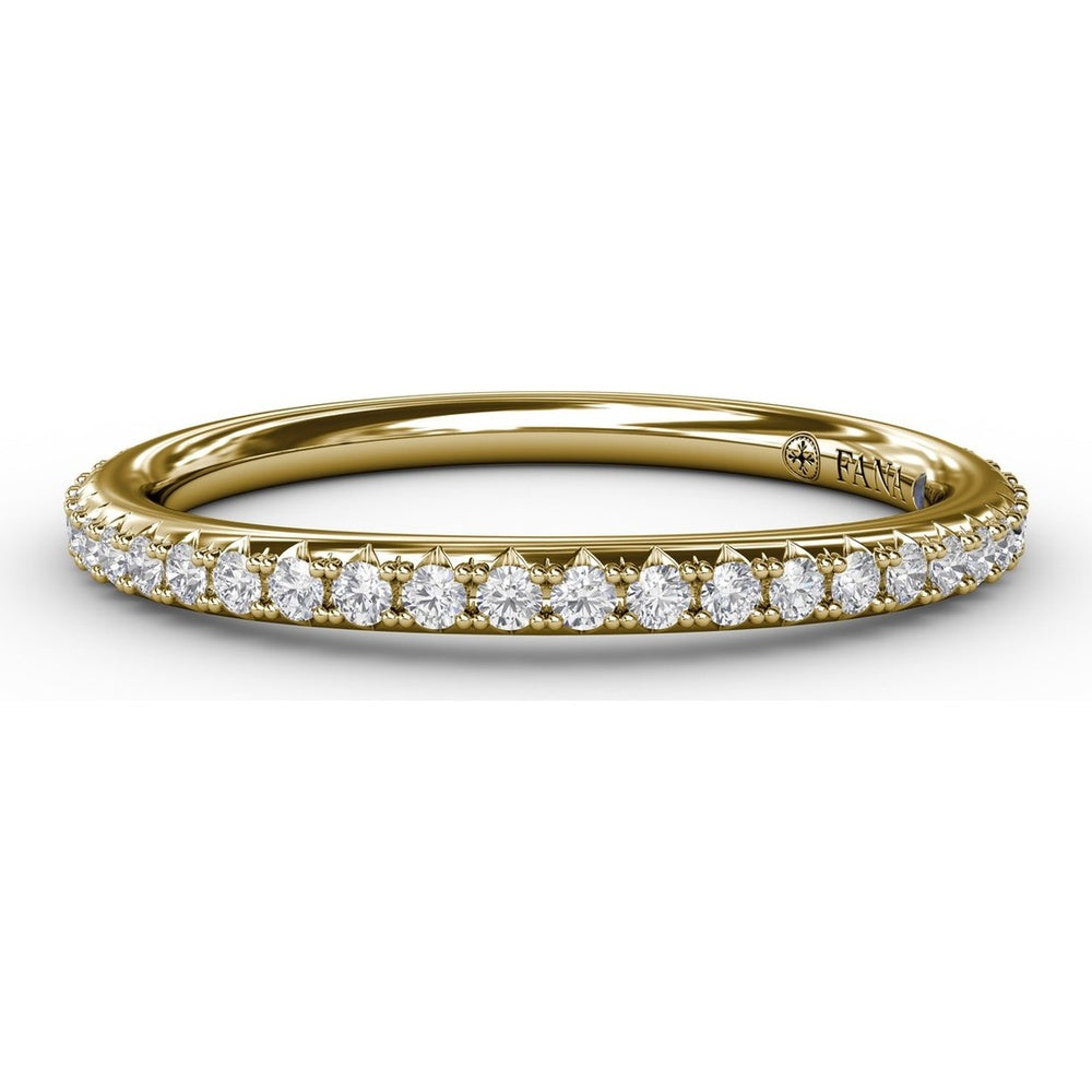 Petite Diamond Wedding Band with Shared-Prong Set Round Diamonds by Fana - 0.25 Carat Total Diamond Weight