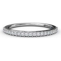 Petite Pavé Diamond Band with Shared-Prong Set Round Diamonds by Fana - 0.21 Carat Total Diamond Weight