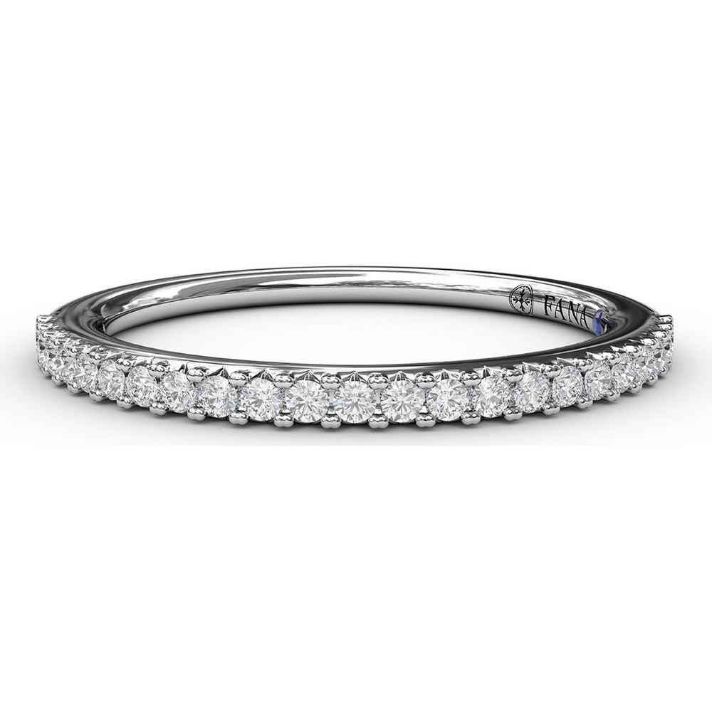 Petite Pavé Diamond Band with Shared-Prong Set Round Diamonds by Fana - 0.21 Carat Total Diamond Weight