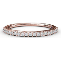 Petite Pavé Diamond Band with Shared-Prong Set Round Diamonds by Fana - 0.21 Carat Total Diamond Weight