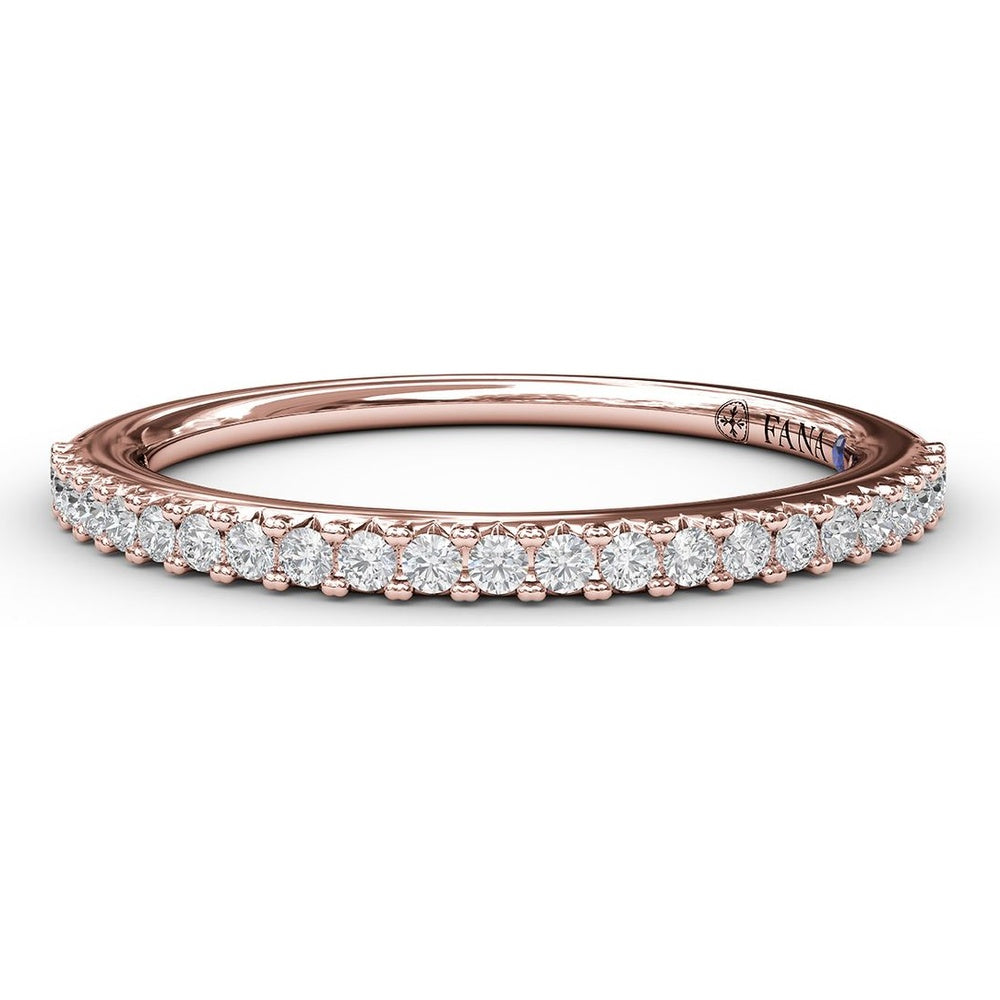 Petite Pavé Diamond Band with Shared-Prong Set Round Diamonds by Fana - 0.21 Carat Total Diamond Weight