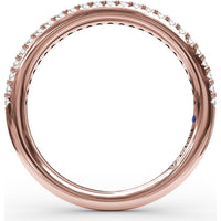 Petite Pavé Diamond Band with Shared-Prong Set Round Diamonds by Fana - 0.21 Carat Total Diamond Weight