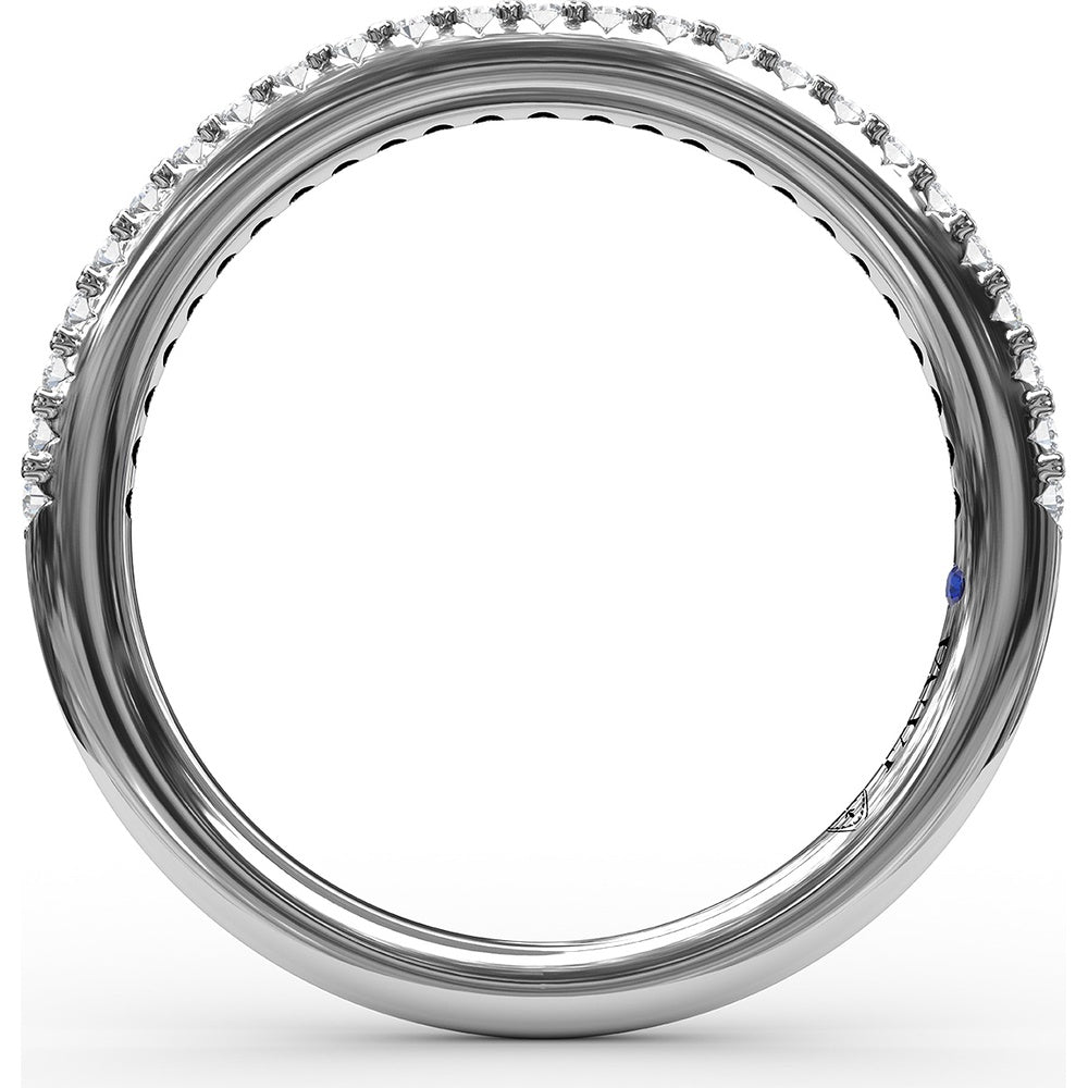 Petite Pavé Diamond Band with Shared-Prong Set Round Diamonds by Fana - 0.21 Carat Total Diamond Weight
