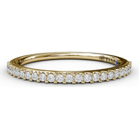 Petite Pavé Diamond Band with Shared-Prong Set Round Diamonds by Fana - 0.21 Carat Total Diamond Weight