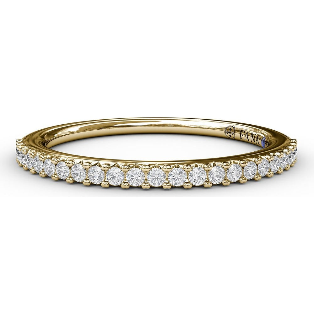 Petite Pavé Diamond Band with Shared-Prong Set Round Diamonds by Fana - 0.21 Carat Total Diamond Weight