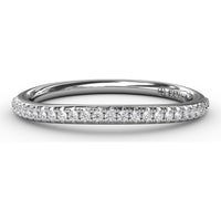 Petite Pavé Diamond Wedding Band with Round Diamonds by Fana - 0.15 Carat Total Diamond Weight