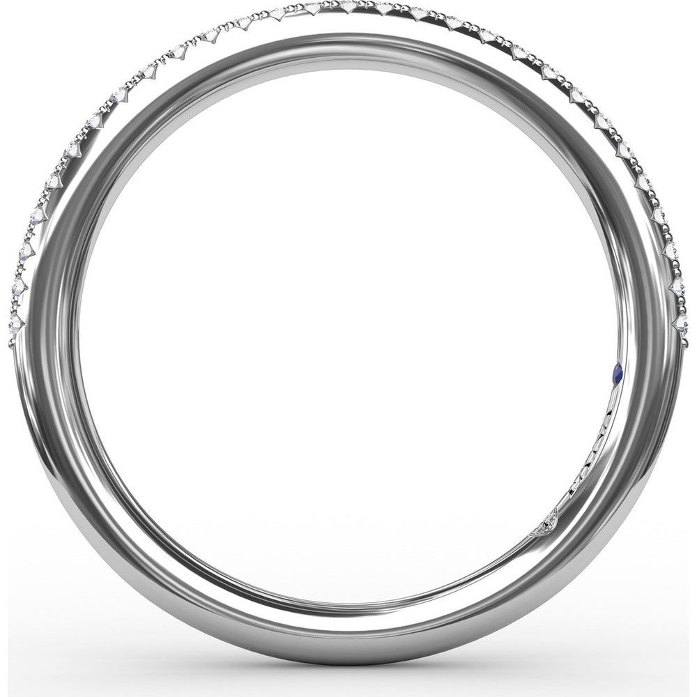 Petite Pavé Diamond Wedding Band with Round Diamonds by Fana - 0.15 Carat Total Diamond Weight