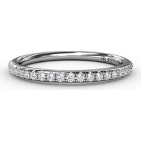 Petite Pavé Wedding Band with Round Diamonds by Fana - 0.24 Carat Total Diamond Weight
