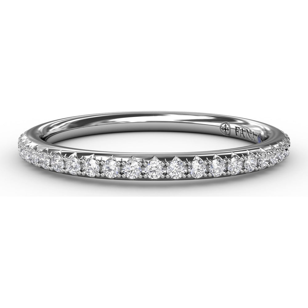 Petite Pavé Wedding Band with Round Diamonds by Fana - 0.24 Carat Total Diamond Weight