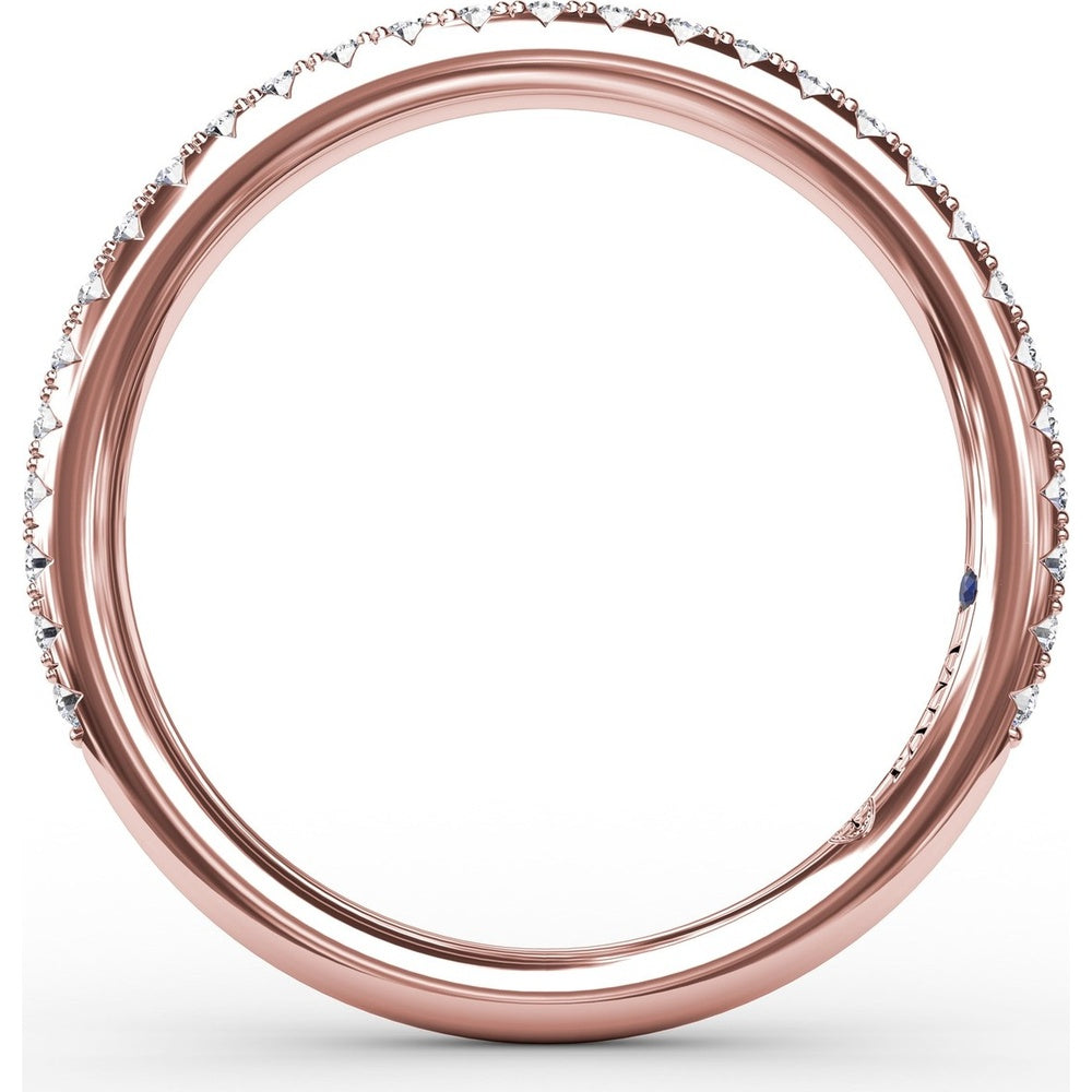 Petite Pavé Wedding Band with Round Diamonds by Fana - 0.24 Carat Total Diamond Weight